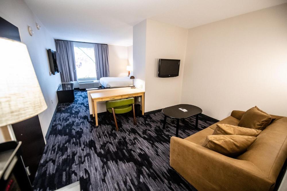 One-Bedroom Deluxe King Suite with Sofa Bed and Roll-In Shower - Mobility/Hearing Accessible interior